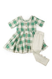 Library Set & Leggings: Green Buffalo Check