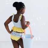 Tie-strap Tankini Set: Sunny Storm