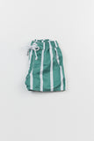 Boys Prep Swim Short: Green Stripe