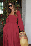 Bella Maxi: Mulberry Red