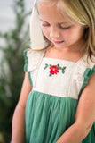 Poinsettia Dress: Spruce