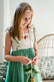 Poinsettia Dress: Spruce