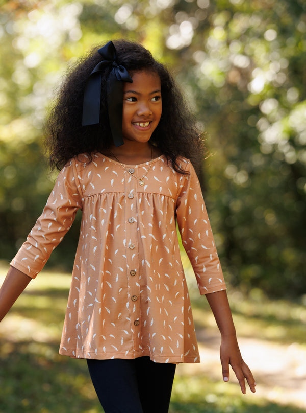 Childhood Tunic Top: Fall Feathers
