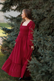 Bella Maxi: Mulberry Red