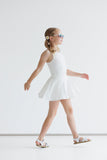 Basics Modest Crop & Skirt Set: Off White