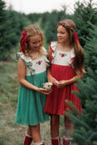 Poinsettia Dress: Spruce