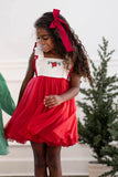 Poinsettia Dress: Warm Berry