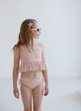 Large Ruffle Tankini: Desert Palm