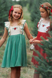 Poinsettia Dress: Spruce