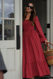 Bella Maxi: Mulberry Red