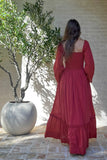 Bella Maxi: Mulberry Red