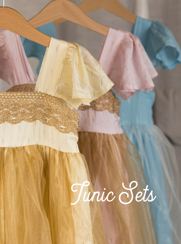 Tunic Set Princess: Aurora Pink, Ella Blue, or Belle Yellow