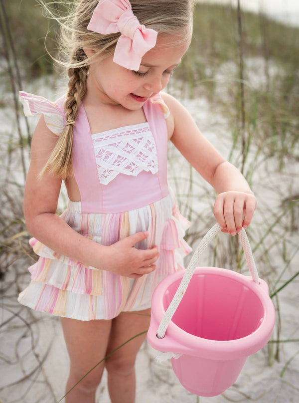 Grace Bubble: Pink Lurex Stripe
