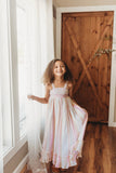 Lurex and Lace Maxi: Pink Stripe